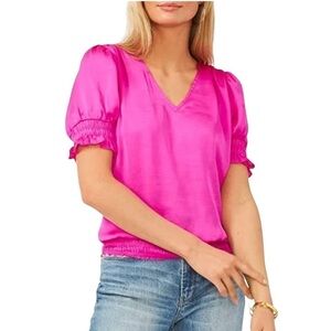 1. State Pink V-Neck Blouse
